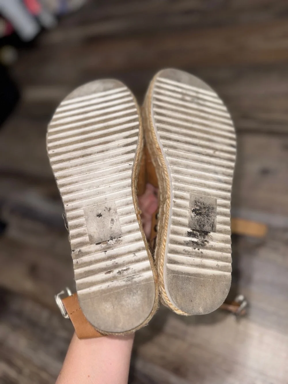 Soda Espadrille Platform Sandals Tan Ankle Strap Boho Summer Size 8